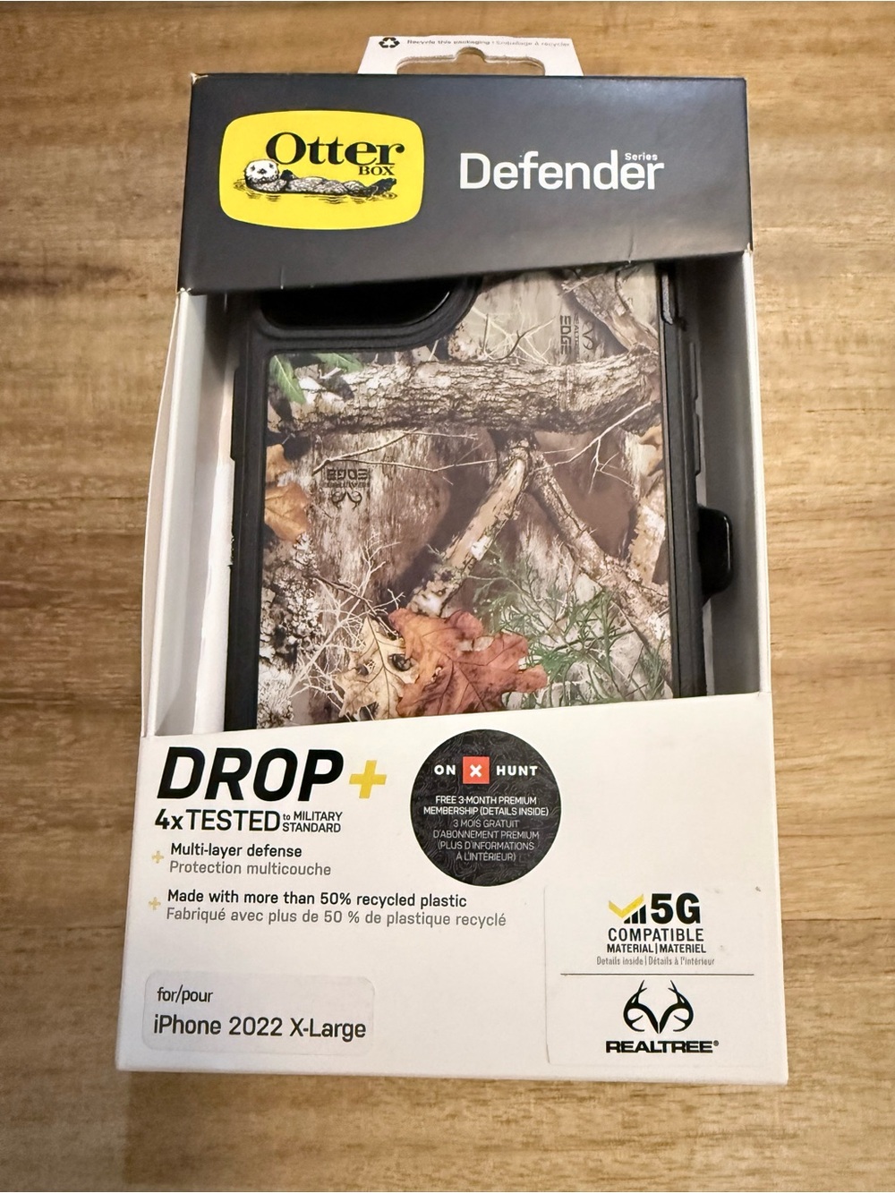 New OtterBox Defender Series iPhone 2022 X-Large Case in real tree camo black